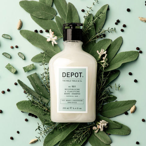 Depot No. 501 - Moisturizing & Clarifying Beard Shampoo Sartorial Sage 250ml