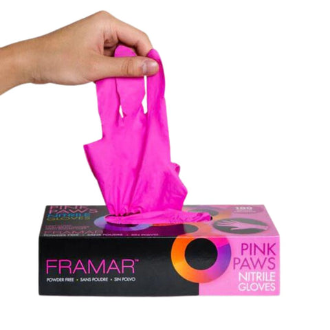Framar - Rosa hansker i nitirl (large) 100pc