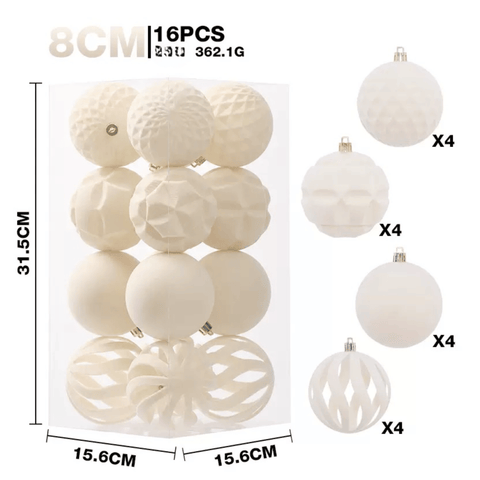 White Christmas Balls