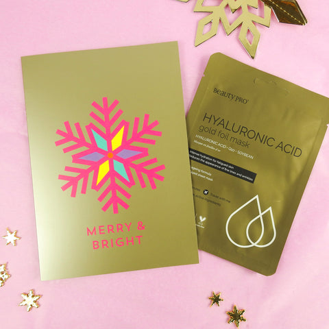 Beauty Pro - Christmask Card with Hyaluronic Acid Face Mask (Merry & Bright) 2022