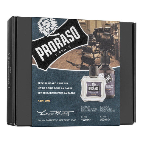 Proraso Duo Pack sjampo og skjegglotion Gavesett - Skjegg Proraso Lime og mynte
