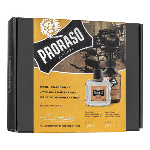 Proraso Duo Pack sjampo og skjegglotion Gavesett - Skjegg Proraso Tre og krydder