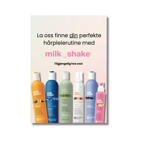 Gatebukk plakat - Milk shake hårpleierutine 50x70cm