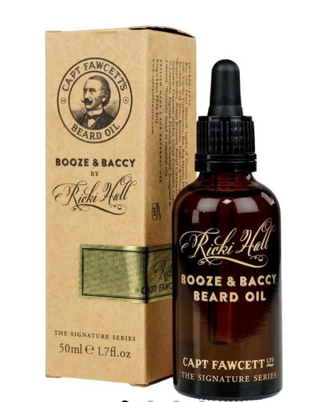 Booze & baccy beard oil. & moustache wax