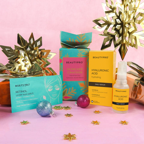 Beauty Pro - Skincare Cracker: Face Serum & Under Eye Mask (Hyaluronic Acid & Retinol Under Eye)