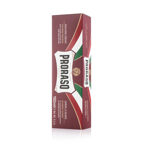 Proraso - Barberkrem i tube (Sandeltre og sheasmør)