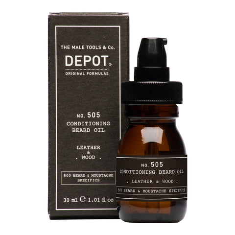 Depot No. 505 - Conditioning Beard Oil: Leather & Wood 30ml